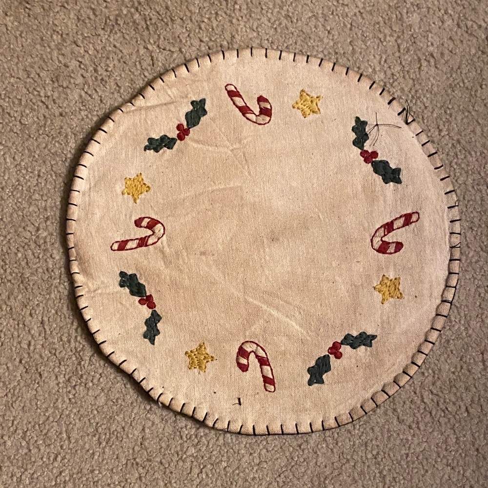 Festive Embroidered Holiday Placemat